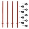 VOSS.farming Set: 40x Winkelstahlpfähle 115cm + 175x Ringisolatoren Mit M6 Gewinde -Optimal Ranchzaun Geschäft 42297 voss.farming set winkelstahlpfaehle ringisolatoren spezialkunststoff g