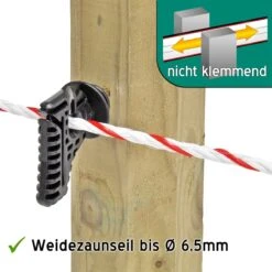 30x Isolator "COMBI", Für Band Und Seil 8 30x Isolator "COMBI", Für Band Und Seil -Optimal Ranchzaun Geschäft 42303 Combi IS 40 IS40 Horizont Kordelisolator Seilisolator Kombiisolator