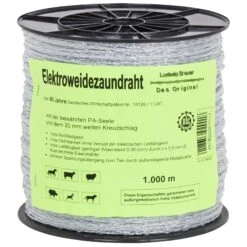 Steuer-Litze 1000 M 15 Steuer-Litze 1000 M -Optimal Ranchzaun Geschäft 42380 Monolitze Elektroweidezaundraht Original Steuerdraht 1000m
