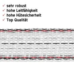 VOSS.farming Weidezaunband 200m/20mm, 2x0,25 Kupfer + 4x0,20 Niro, Weiß-schwarz 7 VOSS.farming Weidezaunband 200m/20mm, 2x0,25 Kupfer + 4x0,20 Niro, Weiß-schwarz -Optimal Ranchzaun Geschäft 42425 Details