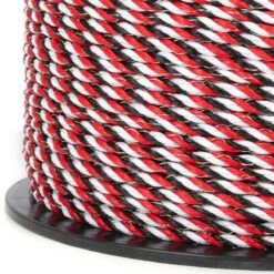 VOSS.farming Weidezaunseil 400m, 3x0,25 Kupfer + 3x0,25 Niro, Weiß/rot/schwarz -Optimal Ranchzaun Geschäft 42450 voss farming weidezaunseil hohe huetesicherheit