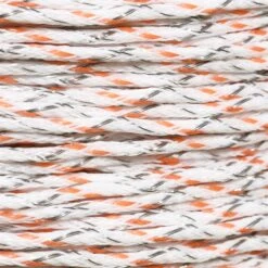 VOSS.farming Weidezaun-Litze BRAID-X 400m, 2 X 0,20 Niro + 1 X 0,25 Kupfer, Weiß/orange -Optimal Ranchzaun Geschäft 42475 VOSS.farming Profiline Elektrozaunlitze gepflochtene Litze BraidX