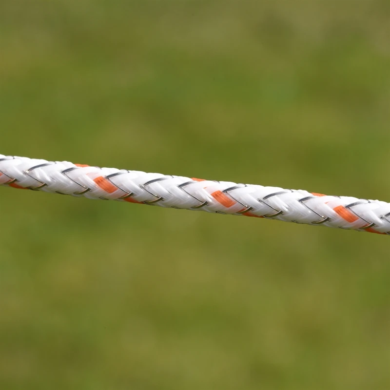 VOSS.farming Weidezaun-Seil BRAID-X 400 M, 6 X 0,20 Niro + 3 X 0,30 Kupfer, Weiß/orange 14 VOSS.farming Weidezaun-Seil BRAID-X 400 M, 6 X 0,20 Niro + 3 X 0,30 Kupfer, Weiß/orange – Bild 12