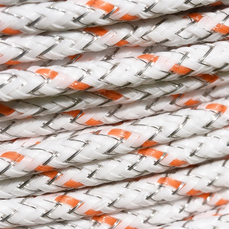 VOSS.farming Weidezaun-Seil BRAID-X 400 M, 6 X 0,20 Niro + 3 X 0,30 Kupfer, Weiß/orange 5 VOSS.farming Weidezaun-Seil BRAID-X 400 M, 6 X 0,20 Niro + 3 X 0,30 Kupfer, Weiß/orange – Bild 3