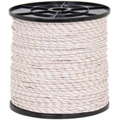VOSS.farming Weidezaun-Seil BRAID-X 400 M, 6 X 0,20 Niro + 3 X 0,30 Kupfer, Weiß/orange 15 VOSS.farming Weidezaun-Seil BRAID-X 400 M, 6 X 0,20 Niro + 3 X 0,30 Kupfer, Weiß/orange -Optimal Ranchzaun Geschäft 42485 VOSS.farming Profiline Elektrozaunseil gepflochten Braid X