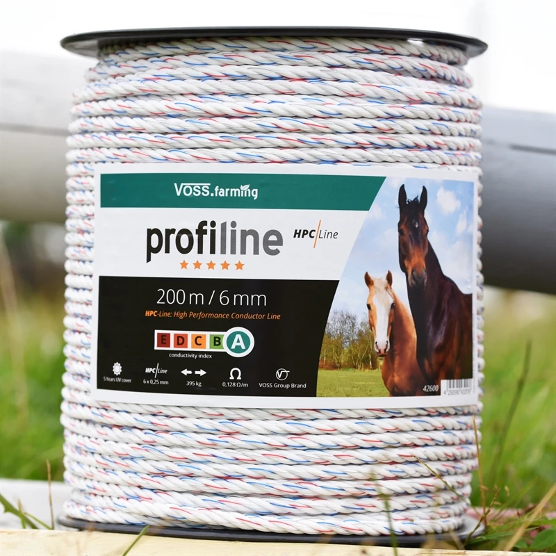 3x VOSS.farming Weidezaunseil 200 M, 6x0,25 HPC® + 5x Verbinder + 2x Warnschild 6 3x VOSS.farming Weidezaunseil 200 M, 6x0,25 HPC® + 5x Verbinder + 2x Warnschild – Bild 4