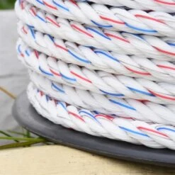 VOSS.farming Weidezaunseil 500m, Ø 6mm, 6x0,25 HPC® Powerleiter, XL-Rolle, Pferdezaun, Weiß -Optimal Ranchzaun Geschäft 4260042601 VOSS.farming Weidezaunseil HPC Pferde Ponys