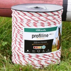 VOSS.farming Weideseil 200m, Ø 6mm, 6x0,25 HPC® Powerleiter, Markenqualität, Weiß-rot 17 VOSS.farming Weideseil 200m, Ø 6mm, 6x0,25 HPC® Powerleiter, Markenqualität, Weiß-rot -Optimal Ranchzaun Geschäft 42604 VOSS.farming HPC Weidezaunkordel Elektrokordel weiss rot