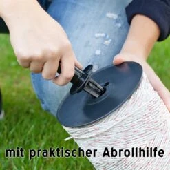 3x VOSS.farming Weidezaunlitze 400m, 3x 0,25 Kupfer + 3x 0,20 Niro, Inkl. 5x Verbinder & Warnschild 31 3x VOSS.farming Weidezaunlitze 400m, 3x 0,25 Kupfer + 3x 0,20 Niro, Inkl. 5x Verbinder & Warnschild -Optimal Ranchzaun Geschäft 42720 mit praktischen abrollgriffen fuer weidezaunlitze abroller