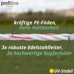 5x VOSS.farming Weidezaunlitze 400m, 3x 0,25 Kupfer + 3x 0,20 Niro, Inkl. 10x Verbinder & Warnschild 33 5x VOSS.farming Weidezaunlitze 400m, 3x 0,25 Kupfer + 3x 0,20 Niro, Inkl. 10x Verbinder & Warnschild -Optimal Ranchzaun Geschäft 42720 voss farming weidezaunlitze 400m detailbild 1
