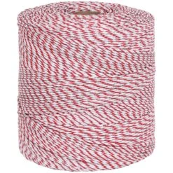 VOSS.farming Weidezaunlitze 1000 M, 1x 0,25 Kupfer + 8x 0,20 Niro, Weiß-rot 4**** -Optimal Ranchzaun Geschäft 42800 VOSS farming Weidezaunlitze Weidelitze top QualitC3A4t 1000m weiss rot