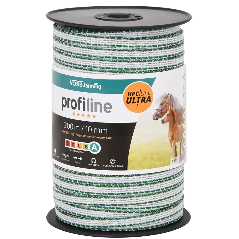 VOSS.farming Weidezaunband 200m, 10mm, 4x0,40 HPC/Ultra, Weiß-grün 3 VOSS.farming Weidezaunband 200m, 10mm, 4x0,40 HPC/Ultra, Weiß-grün