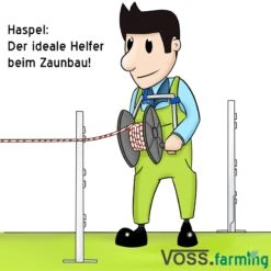 Sparset "farming 2000": 1x Haspel Groß + 2x Ersatztrommel Groß -Optimal Ranchzaun Geschäft 43414 Weidezaunhaspel Kunststoffhaspel Weidehaspel auf Gestell Praxisbild 1