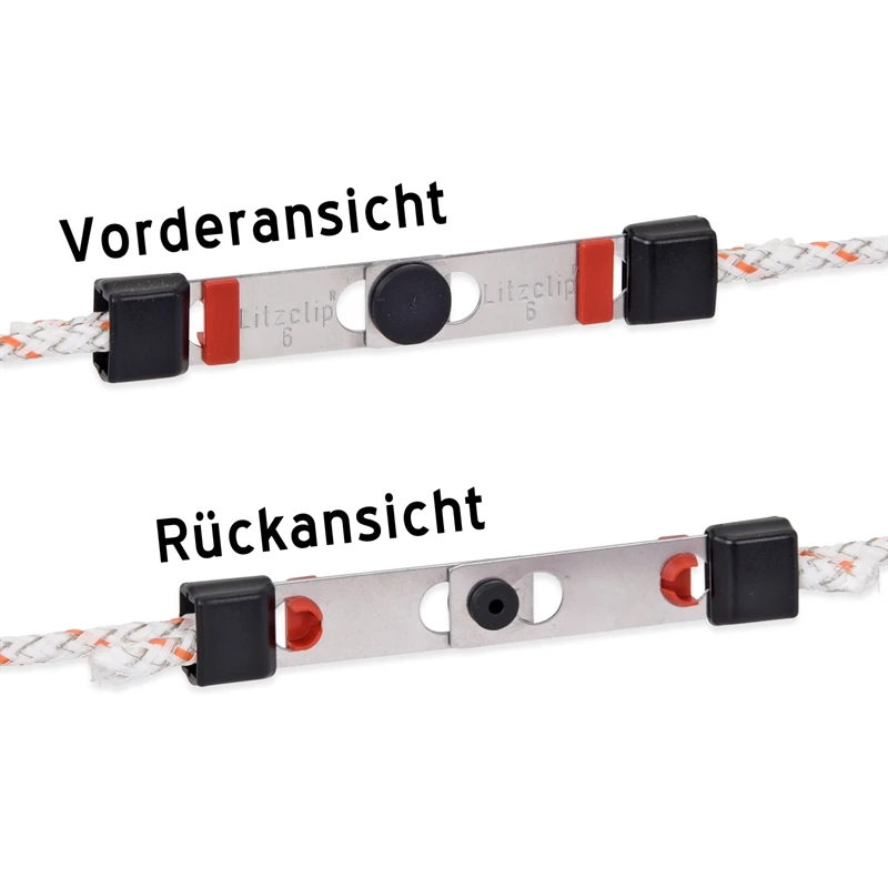 6x "Litzclip® Safety Link" Seilverbinder Für Weidezaunseil, Ø 6mm 5 6x "Litzclip® Safety Link" Seilverbinder Für Weidezaunseil, Ø 6mm – Bild 3