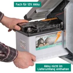 VOSS.farming Set: 35W Solarsystem Für 12V Weidezaungerät + Tragebox -Optimal Ranchzaun Geschäft 43665 2 voss farming solarsystem passend fuer 12v akku batterien