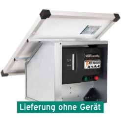 VOSS.farming Set: 55W Solarsystem Für 12V Weidezaungerät + Tragebox -Optimal Ranchzaun Geschäft 43670 voss.farming solarmodul 12v 55w weidegeraet installiert