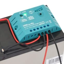VOSS.farming 12 Volt - 12 Ah Blei-Vlies-Akku Mit Laderegler -Optimal Ranchzaun Geschäft 43714 voss farming solar laderegler fence charge controller