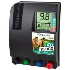 VOSS.farming "XVi 15.000 DIGITAL" - Extrem Starkes Duo-Weidezaungerät 12V-230V -Optimal Ranchzaun Geschäft 43842 voss farming weidezaungeraet fuer lange zaeune xvi 15000