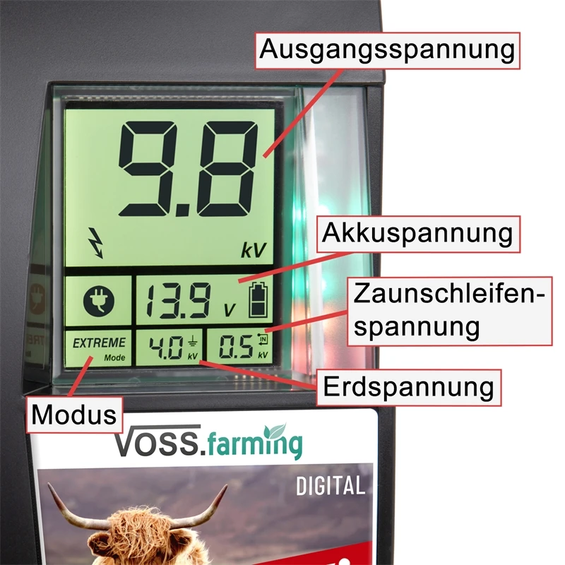 VOSS.farming "XVi 20.000 DIGITAL" - Ultra Starkes Duo-Weidezaungerät 12V-230V 8 VOSS.farming "XVi 20.000 DIGITAL" - Ultra Starkes Duo-Weidezaungerät 12V-230V – Bild 6