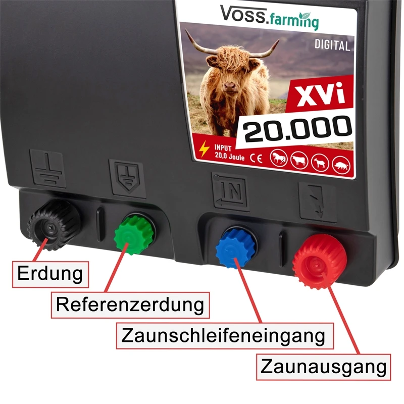 VOSS.farming "XVi 20.000 DIGITAL" - Ultra Starkes Duo-Weidezaungerät 12V-230V 9 VOSS.farming "XVi 20.000 DIGITAL" - Ultra Starkes Duo-Weidezaungerät 12V-230V – Bild 7