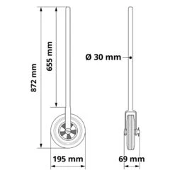 VOSS.farming Stützrad Für Weidetore (inkl. Bügelschrauben) 9 VOSS.farming Stützrad Für Weidetore (inkl. Bügelschrauben) -Optimal Ranchzaun Geschäft 43890 voss farming stuetzrad weidezauntore abmessungen