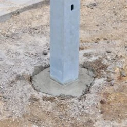 2x VOSS.farming Metall-Pfosten Für Weidetore, 200cm -Optimal Ranchzaun Geschäft 43900 4 VOSS.farming Torpfosten Metall 200cm feuerverzinkt stabil