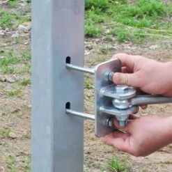 2x VOSS.farming Metall-Pfosten Für Weidetore, 200cm -Optimal Ranchzaun Geschäft 43900 6 VOSS.farming Torpfosten Metall 200cm feuerverzinkt stabil