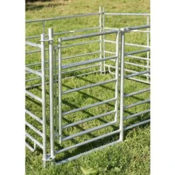 Steckfix-Horden-SET Für Schafe Mit Tor,1,83 M X 0,92 M, Verzinkt -Optimal Ranchzaun Geschäft 43933 43934 Schafpanel mit Tor Weidepanel fuer Schafe feuerverzinkt robust 2