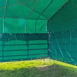 VOSS.farming Weidepanel-Zelt Mit Dachplane Und Kompletter Seitenplane, 3,6mx4m -Optimal Ranchzaun Geschäft 43990 voss farming panel zelt weidezelt fuer pferde ponys innen