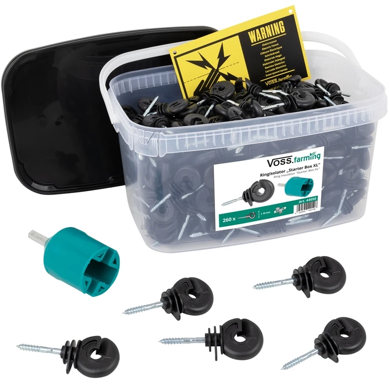 VOSS.farming "Starter Box XL" - 260x Ringisolator + Einschrauber + Warnschild 4 VOSS.farming "Starter Box XL" - 260x Ringisolator + Einschrauber + Warnschild – Bild 2