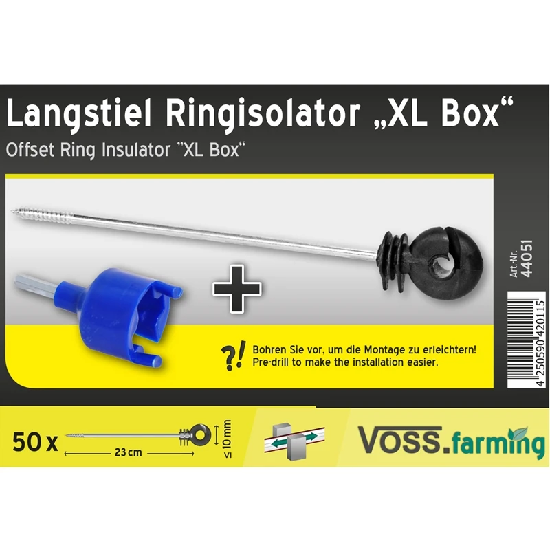 50x VOSS.farming "XL Box" Langstiel-Ringisolator, Abstandsisolatoren + Einschrauber + Box 10 50x VOSS.farming "XL Box" Langstiel-Ringisolator, Abstandsisolatoren + Einschrauber + Box – Bild 8