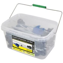 50x VOSS.farming "XL Box" Langstiel-Ringisolator, Abstandsisolatoren + Einschrauber + Box 12 50x VOSS.farming "XL Box" Langstiel-Ringisolator, Abstandsisolatoren + Einschrauber + Box -Optimal Ranchzaun Geschäft 44051 Vorbauringisolatoren Vorbauisolator in einer Kunststoffbox Weidezaunbox