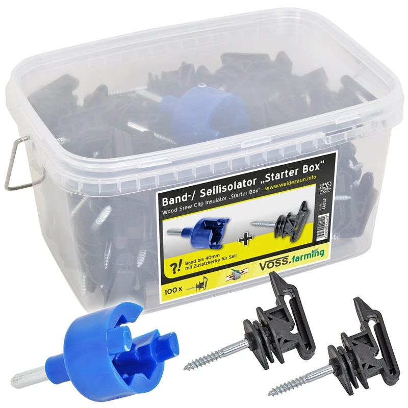 100x VOSS.farming "Starter Box", Weidezaunband & Seilisolatoren + Einschrauber + Box 4 100x VOSS.farming "Starter Box", Weidezaunband & Seilisolatoren + Einschrauber + Box – Bild 2