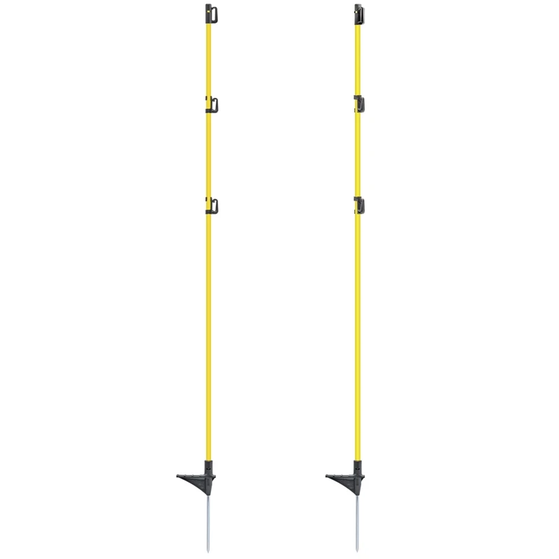 40x VOSS.farming Oval-Fiberglaspfähle, 155cm, Metallspitze 4 40x VOSS.farming Oval-Fiberglaspfähle, 155cm, Metallspitze – Bild 2