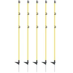 40x VOSS.farming Oval-Fiberglaspfähle, 155cm, Metallspitze