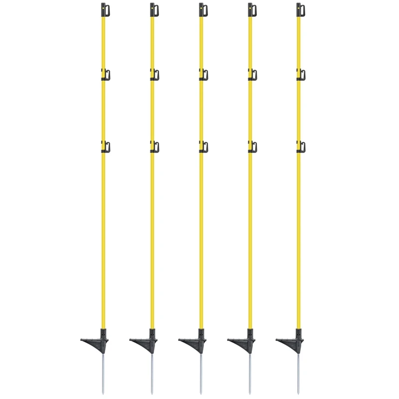 40x VOSS.farming Oval-Fiberglaspfähle, 155cm, Metallspitze 3 40x VOSS.farming Oval-Fiberglaspfähle, 155cm, Metallspitze