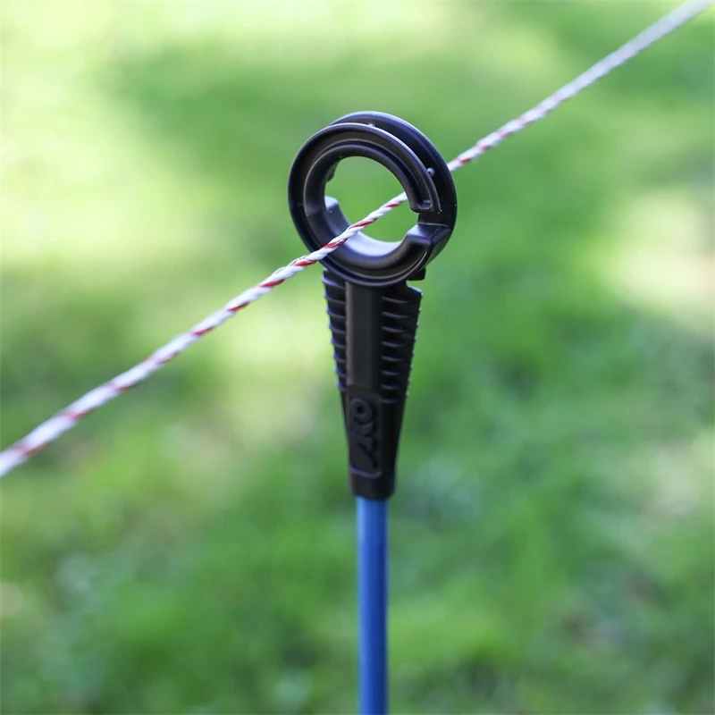 10x Oval-Fiberglaspfahl "Premium BLUE" Inkl. Kopfisolator Mit Öse, 110cm, 1 Spitze, Blau 6 10x Oval-Fiberglaspfahl "Premium BLUE" Inkl. Kopfisolator Mit Öse, 110cm, 1 Spitze, Blau – Bild 4