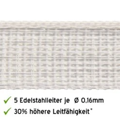 5x VOSS.farming Weidezaunband 200 M, 20 Mm, 5x0,16 Niro, Weiß (inkl. 5 Verbinder & Warnschild) 25 5x VOSS.farming Weidezaunband 200 M, 20 Mm, 5x0,16 Niro, Weiß (inkl. 5 Verbinder & Warnschild) -Optimal Ranchzaun Geschäft 44140 Weideband Elektroband Weidenband 20mm weiss mit 5 Edelstahlleiter VOSS.farming