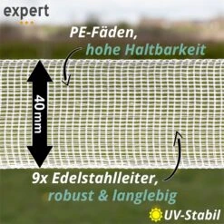 5x VOSS.farming Weidezaunband 200 M, 40 Mm, 9x0,16 Niro, Weiß (inkl. 5 Verbinder & Warnschild) 14 5x VOSS.farming Weidezaunband 200 M, 40 Mm, 9x0,16 Niro, Weiß (inkl. 5 Verbinder & Warnschild) -Optimal Ranchzaun Geschäft 44150 voss farming weidezaunband 40mm detailband
