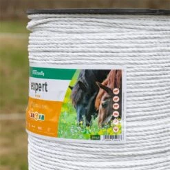 VOSS.farming Weidezaun-Seil 500m, Ø 6mm, 7x0,20 Niro, Weiß -Optimal Ranchzaun Geschäft 44162 voss farming kordel seil weidezaun rolle 6mm expert 500m