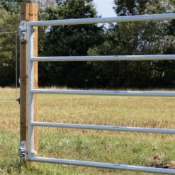 VOSS.farming Weidetor Weidezauntor, Verzinkt, Verstellbar 205 - 300 Cm, 110 Cm Hoch -Optimal Ranchzaun Geschäft 44299 voss farming weidetor metalltor befestigung 1