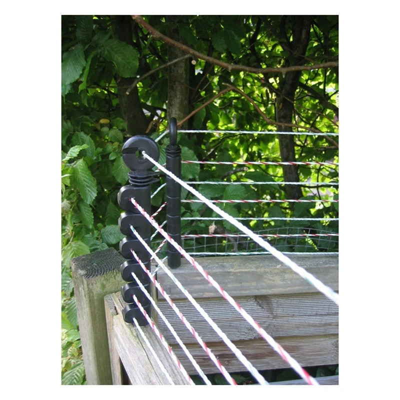 10x 8er Strecken-Isolatoren, Mit Holzgewinde - Marderabwehr, Waschbärabwehr, Katzenzaun 8 10x 8er Strecken-Isolatoren, Mit Holzgewinde - Marderabwehr, Waschbärabwehr, Katzenzaun – Bild 6