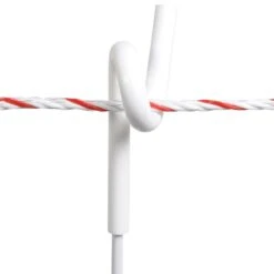 10x VOSS.farming Ösen-Metallpfahl 105 Cm, Weiß (Rinderzaun) -Optimal Ranchzaun Geschäft 44432 Oesen Federstahlpfahl Oesenfederstahlpfahl Metallpfahl weiss