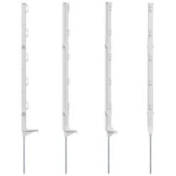 60x VOSS.farming ECO Weidezaunpfahl 70cm, Weiß -Optimal Ranchzaun Geschäft 44445 Plastikpfahl fuer den Weidezaun Weidepfahl 70cm VOSS.farming