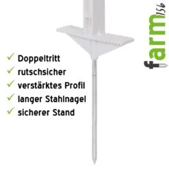 VOSS.farming Rehzaun Elektrozaun Für Häuslichen Garten 50m 12V 17 VOSS.farming Rehzaun Elektrozaun Für Häuslichen Garten 50m 12V -Optimal Ranchzaun Geschäft 44462 Spitze Pfahlspitze Doppeltritt Kunststoffpfahl Weidepfahl farm156 VOSS.farming 1