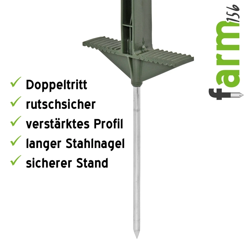 40x VOSS.farming "farm 156" Weidezaunpfähle 156 Cm, 11 Ösen, Grün 6 40x VOSS.farming "farm 156" Weidezaunpfähle 156 Cm, 11 Ösen, Grün – Bild 4