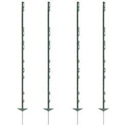 40x VOSS.farming "farm 156" Weidezaunpfähle 156 Cm, 11 Ösen, Grün
