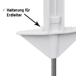 120x Kunststoffpfahl 74cm, Wildpfahl, Großpaket, Weiss 13 120x Kunststoffpfahl 74cm, Wildpfahl, Großpaket, Weiss -Optimal Ranchzaun Geschäft 44464 Elektrozaunpfahl Detailansicht Tritt