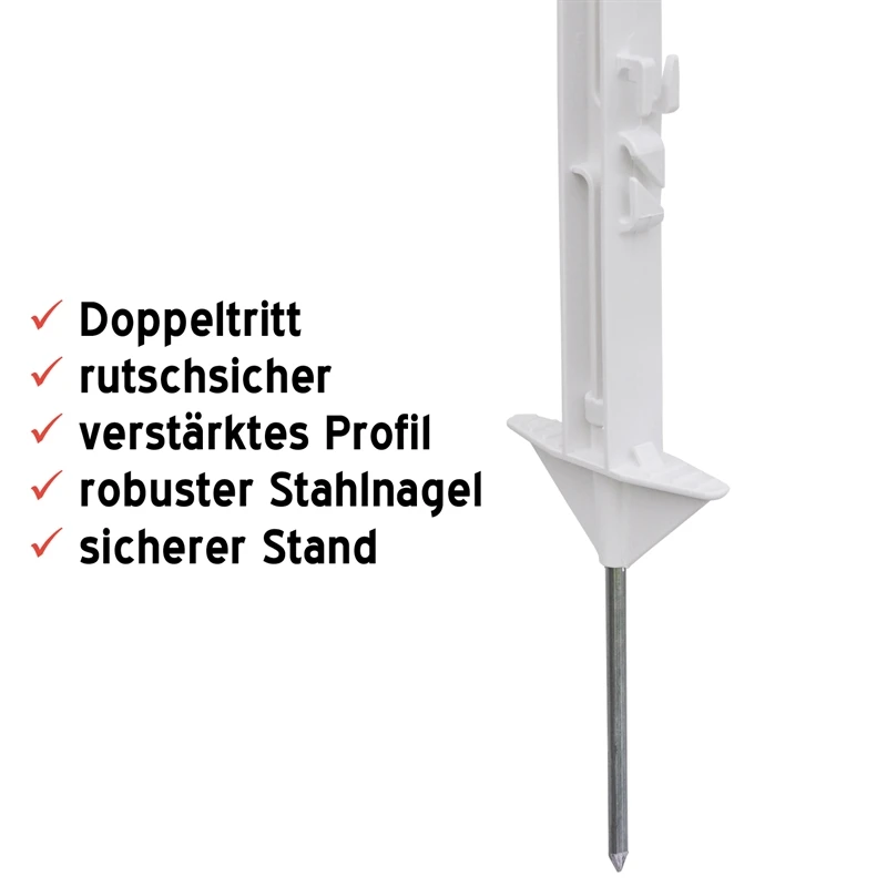 120x Kunststoffpfahl 74cm, Wildpfahl, Großpaket, Weiss 7 120x Kunststoffpfahl 74cm, Wildpfahl, Großpaket, Weiss – Bild 5