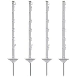 120x Kunststoffpfahl 74cm, Wildpfahl, Großpaket, Weiss